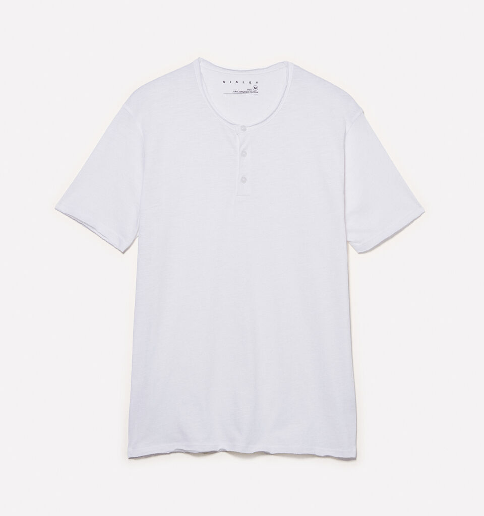 Μπλούζα σεραφίνο λευκή - μπλουζάκια κοντομάνικα ανδρικά - Λευκο | Sisley image number 5